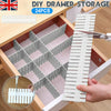 24 Adjustable Clapboard Drawer Cabinet Divider Separators DIY Organisers Storage