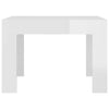 Coffee Table Side Table High Gloss White 50x50x35 cm Chipboard Living Room Set