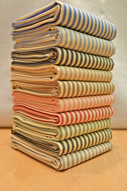 8mm TICKING STRIPES Lines 100% Cotton CANVAS Fabric Craft Deck Chairs UPHOLSTERY