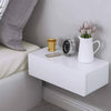 Floating Nightstand Chipboard Wall-mounted Bedside Table Storage with Drawer New