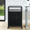 Lockable Filing Cabinet Printer Stand Rolling Home Office File Storage Drawer