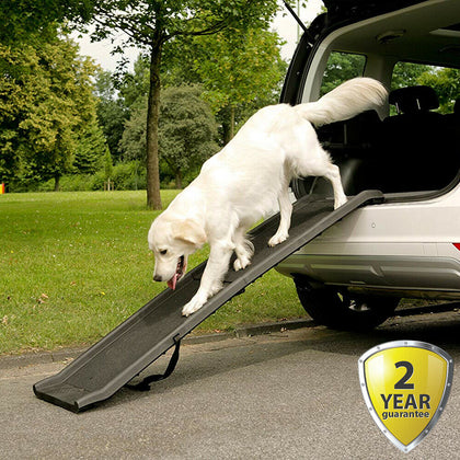 Dog Ramp Car Van Pet Puppy Lightweight Folding Non Slip Bi Fold Travel Transport