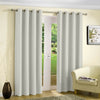 Blackout Thermal Curtains Eyelet Ring Top Curtain Pair With Tie Backs