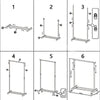 Hanging Clothes Rail Rack Adjustable Mobile Storage Stand On Wheels Garment UK