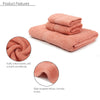 3Pcs 100% Cotton Bath Sheet Large Towel Set Super Soft Face Hand Bathro