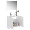 Bathroom Furniture Set 3 Piece High Gloss White Chipboard Furniture