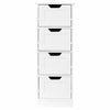 Bathroom 4Drawer/4Drawer 1 Door White Finish Storage Cupboard Unit