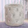 Round Bedroom Footstool Dressing Table Chairs Stools Vanity Velvet Pouffe Button