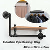 Industrial Pipe Wooden Wall Shelf Hanging Mounted Shelves Rustic Display Un