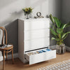 Modern White Bedside Table Cabinet 4 Chest of Drawers Storage Nightstand Bedroom