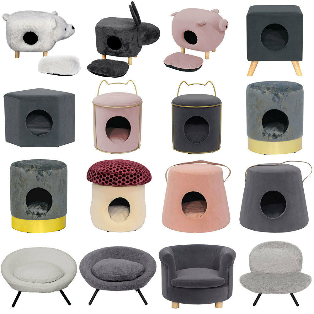 Pet Indoor House Cat Puppy Dog Bed Stool Nest Hideout Cave Igloo Hammock Cushion