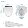 Electric Smart Bidet Toilet Seat Massage Heated Side-Panel Control LED Warm Dry