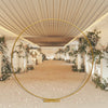 2M Golden Circle Wedding Arch Metal Backdrop Stand Party Decor Flower Rack Frame