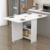 Kitchen Rolling Drop Leaf Dining Table Folding Narrow Table with Drawer/Shelves