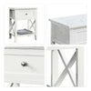 White Bedside Tables with Drawer Nightstand Cabinet InDoor Furniture Storage