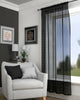 CLEARANCE Single Voile Patterned Curtain Sheer Panels Slot Top - Free Postage