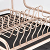 Dish Drainer Aluminum Plate Cutlery Draining Holder Tableware Organizer Rack