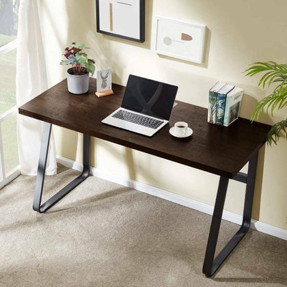Retro Computer Desk PC Laptop Table Home Office Study Workstation MDF & Metal