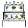 Rustproof Metal Plant Stand Garden Decor Flower Shelf Mutli Tier Stand 4-9 Pots