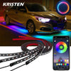 4x RGB LED Under Car Light Strip Underglow Body Neon Lamp Kit Phone App Control