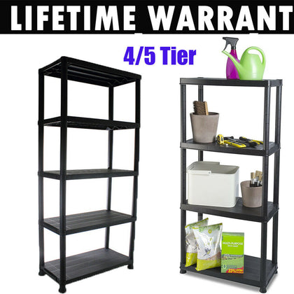 Modern Shelves 4/5 Tier Storage Shelf Tubes Display Plastic Shelving Units