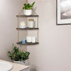 Triple Hanging Shelf Wall Mounted Rope Shelving Nordic Style Wall Home Decor