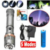 High Powered LED Tactical Torch Ultra Bright 990000lm Flashlight Rechargeable T6