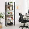 5 Tier Ladder Shelf Bookcase Industrial Storage Rack Metal Frame Display Stand