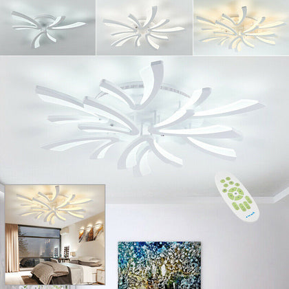 3/5/9/12head Ceiling Light Dimmable LED Pendant Lamp Remote Control Home Kitchen