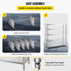 Garage Shelf Heavy Duty Shelving 5-Tier 59.1x17.7x70.9 in Stainless Steel