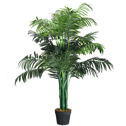 Realist Artificial Trees Fake Decorative Plants 110CM Palm Tree W/ Plastic Pot