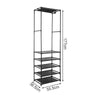 Clothes Coat Rail Garment Dress Hanging Display Stand Shoe Rack Shelf Storage UK