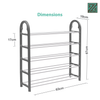 3/5 SHOE RACK Stand Storage Organiser Lightweight Compact SPACE SAVE Shelf