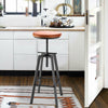 Vintage Bar Stool Metal Wooden Industrial Retro Seat Kitchen Pub Counter