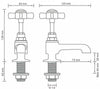 Victorian Chrome Bathroom Sink Twin Tap Bath Filler Shower Mixer Basin Mixer Set