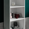 Bathroom Tall Cabinet Shelving Cupboard Storage Unit Furniture White