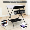 Baby Nursary Table Bath Unit Folding Infant Changing Station W/ Storage Rack