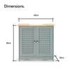 VonHaus Under Basin Sink Bathroom Cabinet Grey Storage Unit Cupboard w/ Shelves