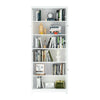 Bookcase Cabinet with 4 Glass Doors Tall Cupboard Free Standing Storage Unit