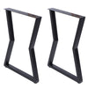 2Pcs Industrial Table Legs Cabinet Chair Computer Desk Metal Legs Set Kit Black