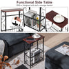 Bathroom Storage Cabinet Narrow Sofa Side Table End Table W/ Toilet Paper Holder