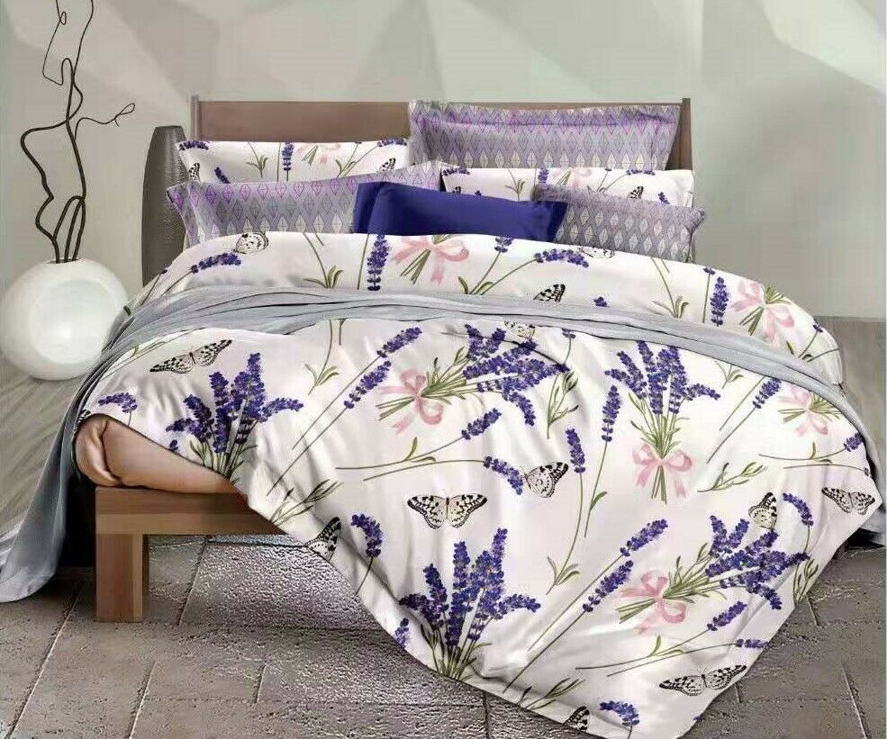 Luxury Floral Duvet Cover Pillowcase Quilt Bedding Sets Single Double King Size