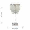 Modern Chrome Acrylic Crystal Jewelled Table Lamp or Bedside Light