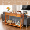 2-Tier Console Table X-Design Hallway Storage Cabinet Sofa Side Table W/ Drawer