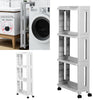 4 Tier Slim Slide Out Kitchen Storage Rack Trolley Organiser Cart Bathroom Shelf
