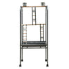 Large Metal Rolling Parrot Bird Play Stand with Wooden Perches Climbing Ladders