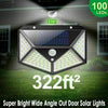 2X 100LED Solar Power PIR Motion Sensor Wall Lights Outdoor Garden Security Lamp