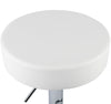1x Bar Stool bar chairs lounge chair leather+ Metall with armrests White