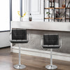 2x Breakfast Bar Stools Swivel Gas Lift Chairs Kitchen Pub Chair with Metal Base