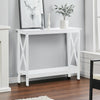 2 Tiers Console Table Shelf Sofa Side Hallway Side End Dressing Table Desk White
